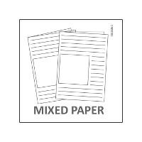 Etiket Mixed Paper til affaldssortering