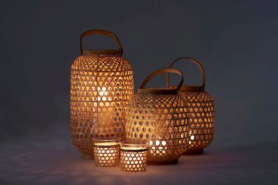 Duni LED Lantern  Bambo 400x230 mm