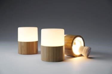 tragt Magtfulde Gå en tur Duni LED lampe, Bright Bamboo Natur, 105x75mm | Stadsing A/S