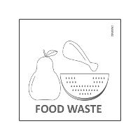 Etiket Food Waste til affaldssortering