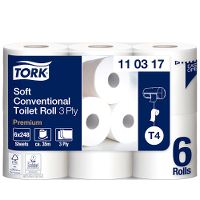 Tork Soft toiletpapir T4, 3-lags, 35m, hvid