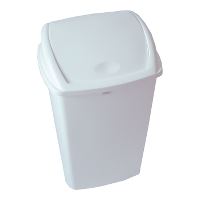Affaldsspand m/svinglåg, hvid, 10 ltr.