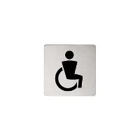 Skilt til dør, Handicap toilet, aluminium