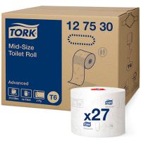 Tork Toiletpapir Mid-size,T6, 2-lag, hvid, 100 m pr rulle