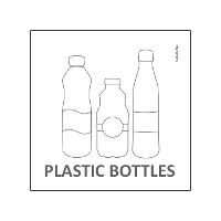 Etiket Plastic Bottles til affaldssortering