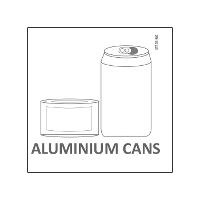 Etiket Aluminium Cans til affaldssortering