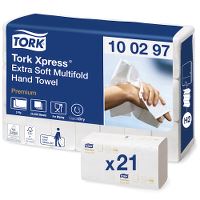 Tork Håndklædeark Extra Soft M-fold H2, 2-lag hvid, 21x34cm