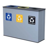 Affaldssystem, grå, 3 x 60 ltr
