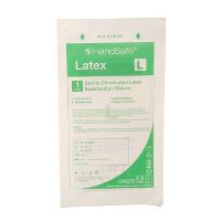 Engangshandske steril latex pudderfri hvid 9/L