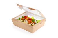 ECO Salad Box, salatbakke med rudelåg, 150x115x50 mm