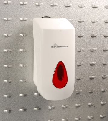 WeCare® Dispenser med låneaftale, desinfektionsskum, rød, 800 ml