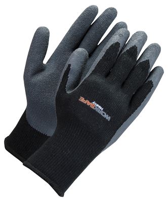 Worksafe®Latexdyppet handske, H50-457, sort/grå,10