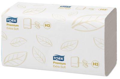 Tork Extra Soft, z-fold, H3, 2-lags, 23x22,6cm