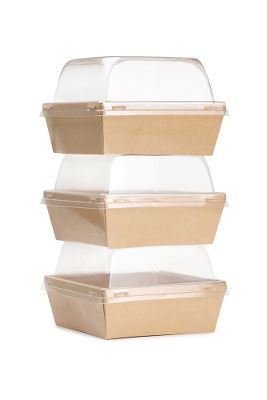 ECO Prizma Box, salatbakke, 128x128x45 mm