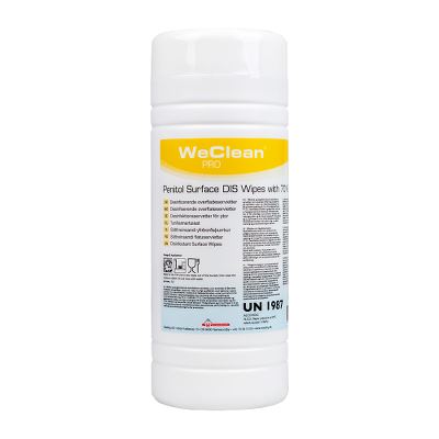 WeClean® PRO Penitol Disinfectant surface wipes, 70% alkohol, parfumefri, 20x19 cm, 100 ark