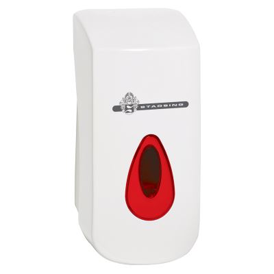 WeCare® Dispenser med låneaftale, desinfektionsgel, rød, 800 ml