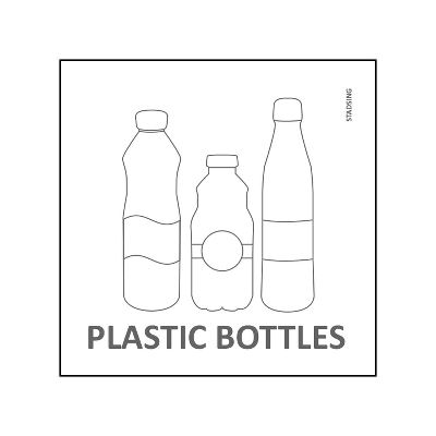 Etiket Plastic Bottles til affaldssortering