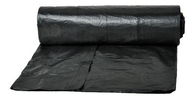 Plastpose, 40 ltr., 51x80cm, sort blank, LD, 18my
