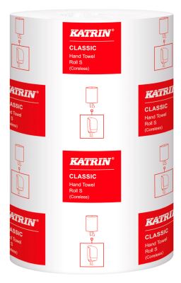 Katrin Classic S håndklæderulle, 116m, 1-lag, hvid